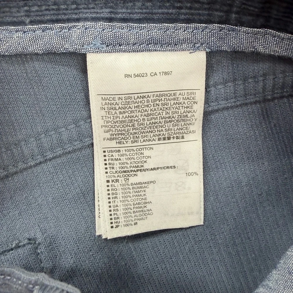 Banana Republic Corduroy Pants Mens 33x34 Blue Pima Cotton Cords Distressed‎